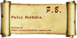 Pelcz Borbála névjegykártya